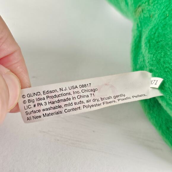 VeggieTales Larry the Cucumber Plush Big Idea Productions Gund Stuffy Plushy - Picture 13 of 15